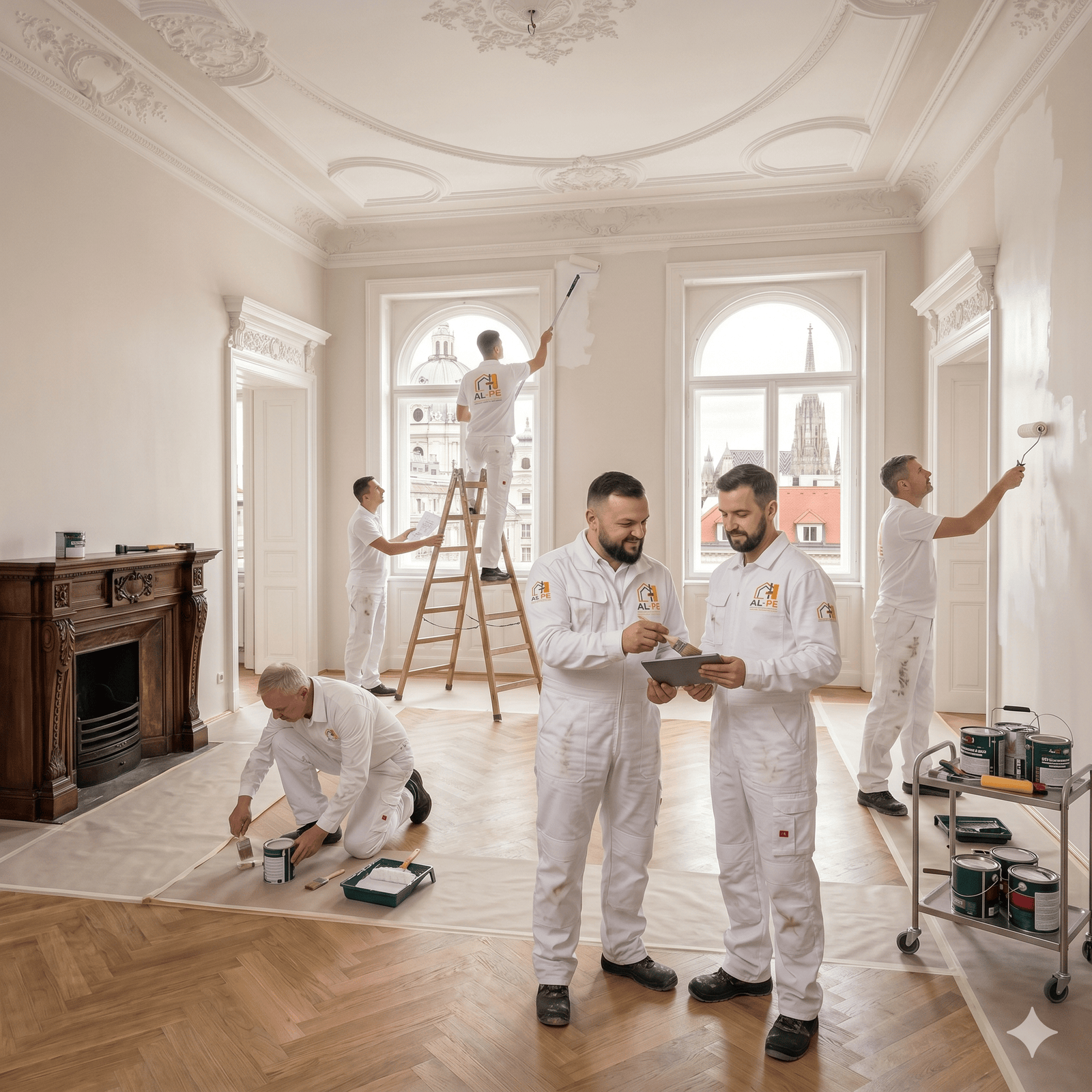 Team von AL-PE MALER bei der Arbeit